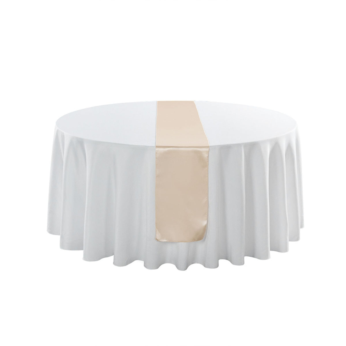 Table Runners, 12 x 108 Inch, Satin, Sand,1 - 1 EACH