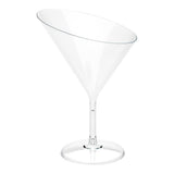 Glasses, Angolare Martini, 2 Ounce, Plastic, Clear, 3.5 x 2.75 x 4.5 Inch,1 - 20 COUNT