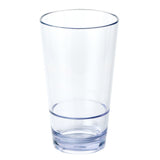 Glasses, Pint, 16 Ounce, Stackable Plastic, Clear, 3.5 x 3.5 x 5.75 Inch,1 - 12 COUNT