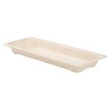 Trays, Sushi, 8.75 x 3.50 x 0.75 Inch, Paper, Natural, Rectangular, Sugarcane Bagasse,1 - 100 COUNT