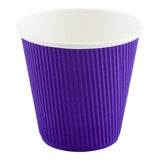 Cups, Hot, 8 Ounce, Paper, Royal Purple, Ripple Wall,1 - 25 COUNT