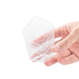 Cups, Incline, Mini Serve 3 Ounce, Paper, Clear with Frosted Stripes, Round, 2 x 2 x 3 Inch,25 - 1 COUNT