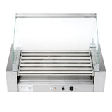 Warmer, Roller Grill, Stainless Steel, Fits 18-Hot Dogs, with Sneeze-Guard,1 - 1 EACH