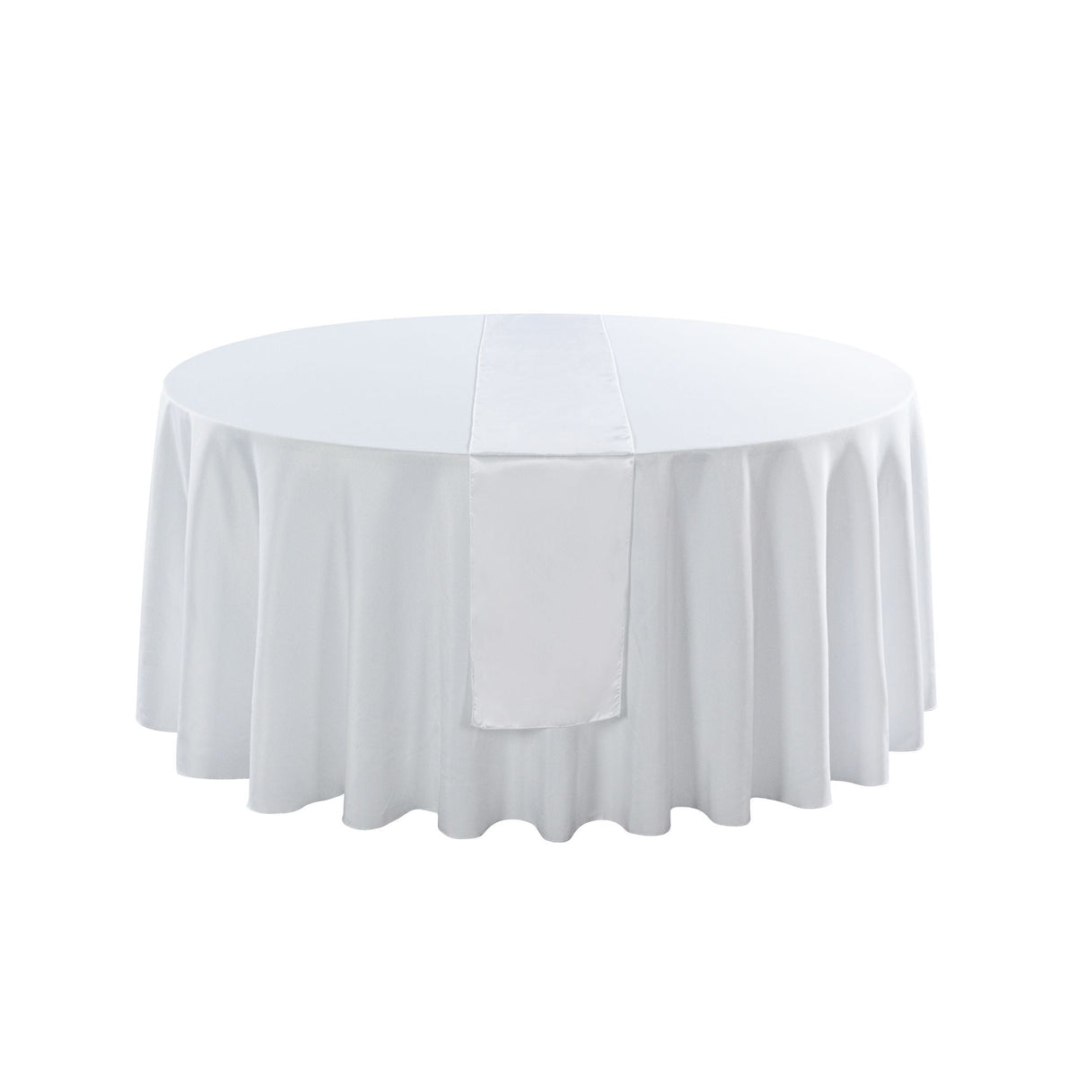 Table Runners, 12 x 108 Inch, Satin, White,1 - 1 EACH