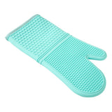Mitt Set, Oven, Comfy Grip 2-Piece, Turquoise, Silicone, Heat-Resistant, 14 x 7.25 x 1.50 Inch,1 - 2 PIECE