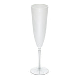 Flutes, Wedding Champagne, 4 Ounce, Plastic, White, 7.5 x 2.25 x 2.25 Inch,1 - 20 COUNT