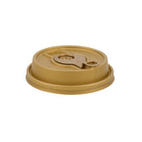 Lids, Straw Hole & Sip-Thru, Plastic, Gold, with Detachable Double Plug, for 8/12/16/20 Ounce Hot Cups,1 - 500 COUNT