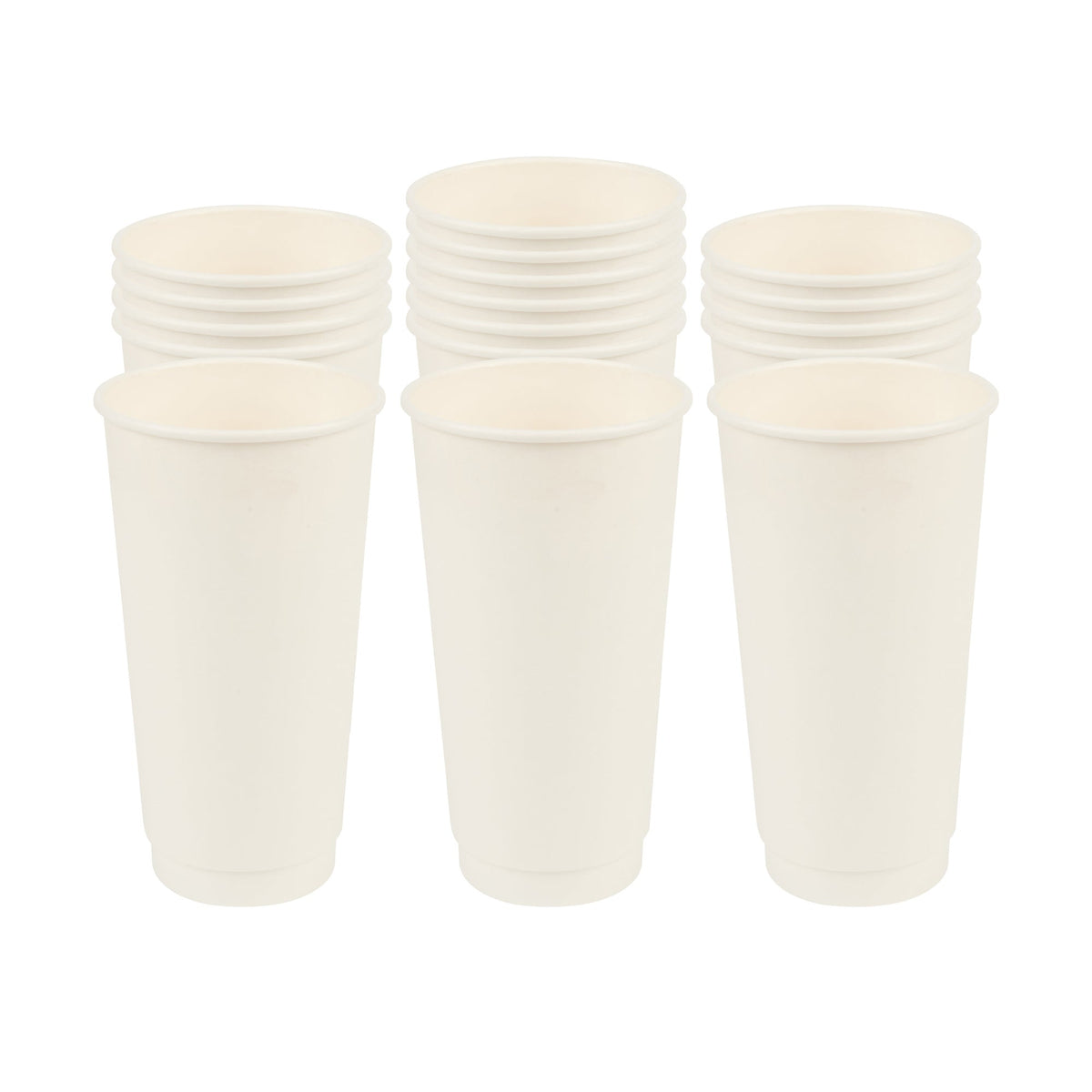 Cups, Hot, 20 Ounce, Paper, White, Double Wall,1 - 10 COUNT