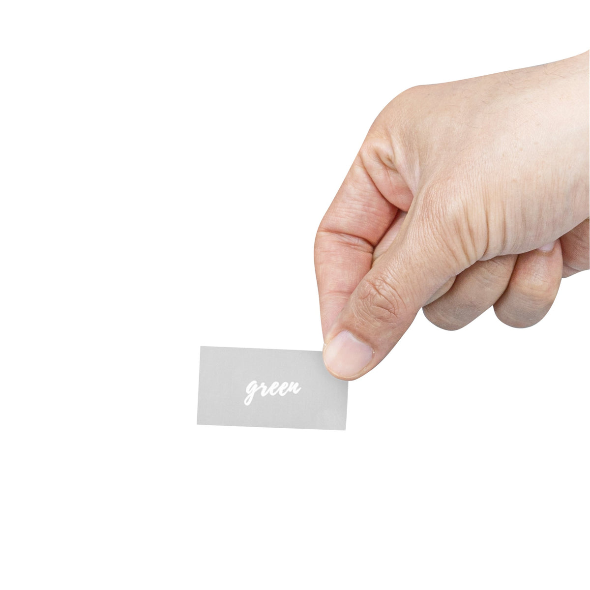 Labels, Green, 2 x 1 Inch, Water Resistant, Clear with White Font,1 - 100 COUNT