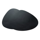 Placemats, 16 x 12 Inch, Vinyl, Black, Egg-Shaped,1 - 6 COUNT