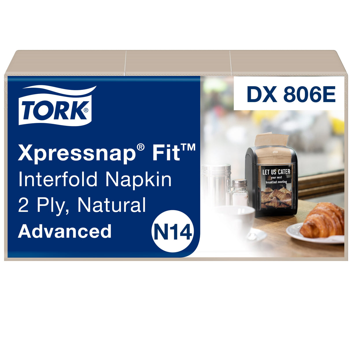 Napkins, Interfolded Dispenser, 2-Ply, Natural, 6.5 x 8.39 Inch,6 - 720 COUNT