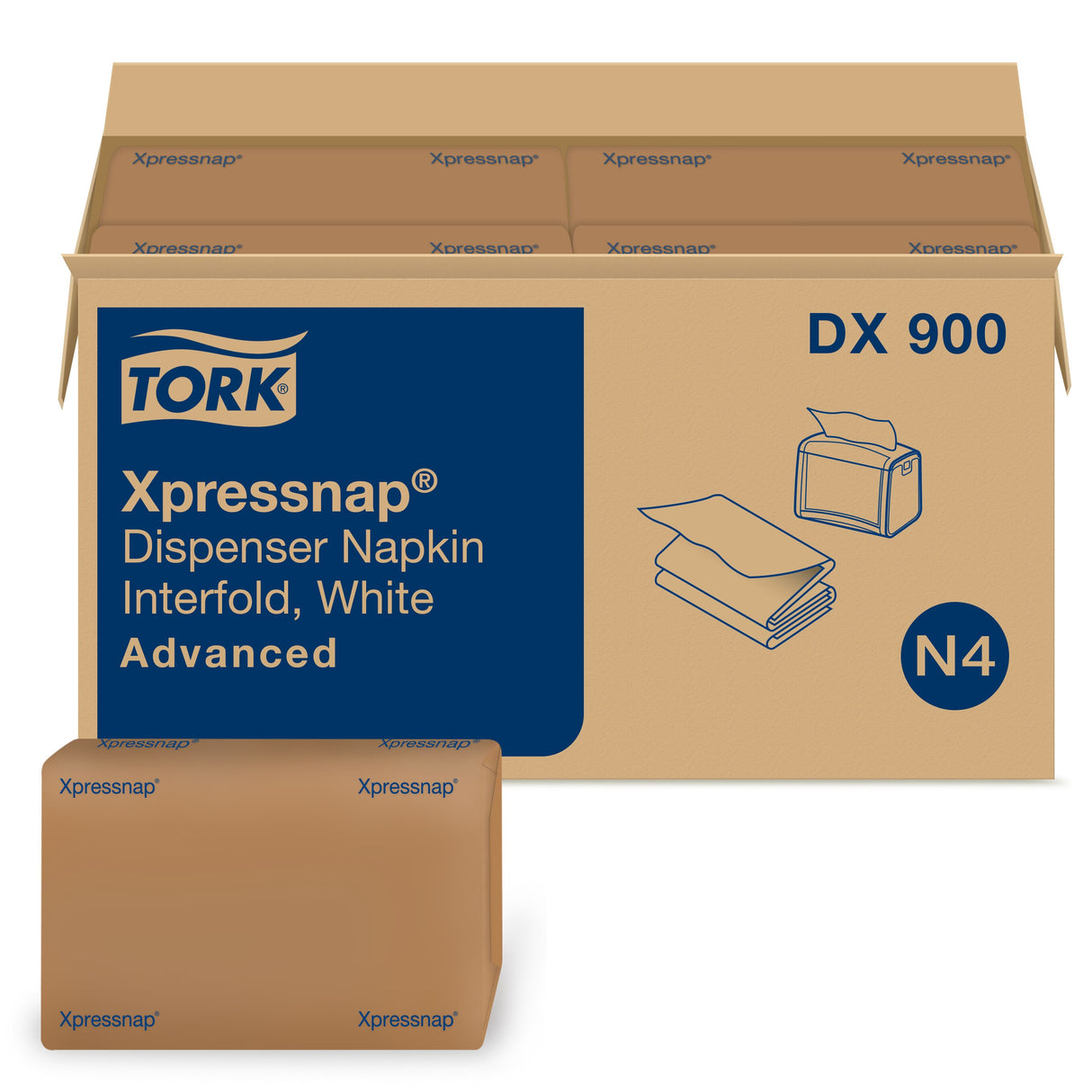 Napkins, Interfolded Dispenser, 1-Ply, White, 13 x 8.5 Inch,12 - 500 COUNT